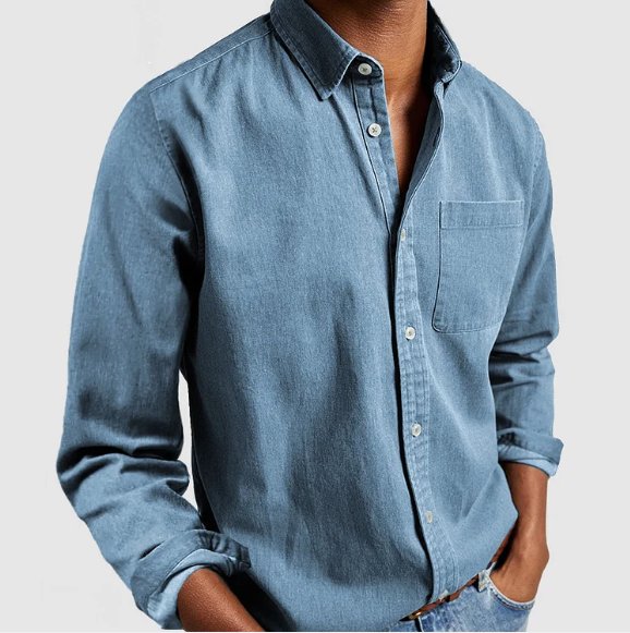 Men's Denim Shirt - Light Blue