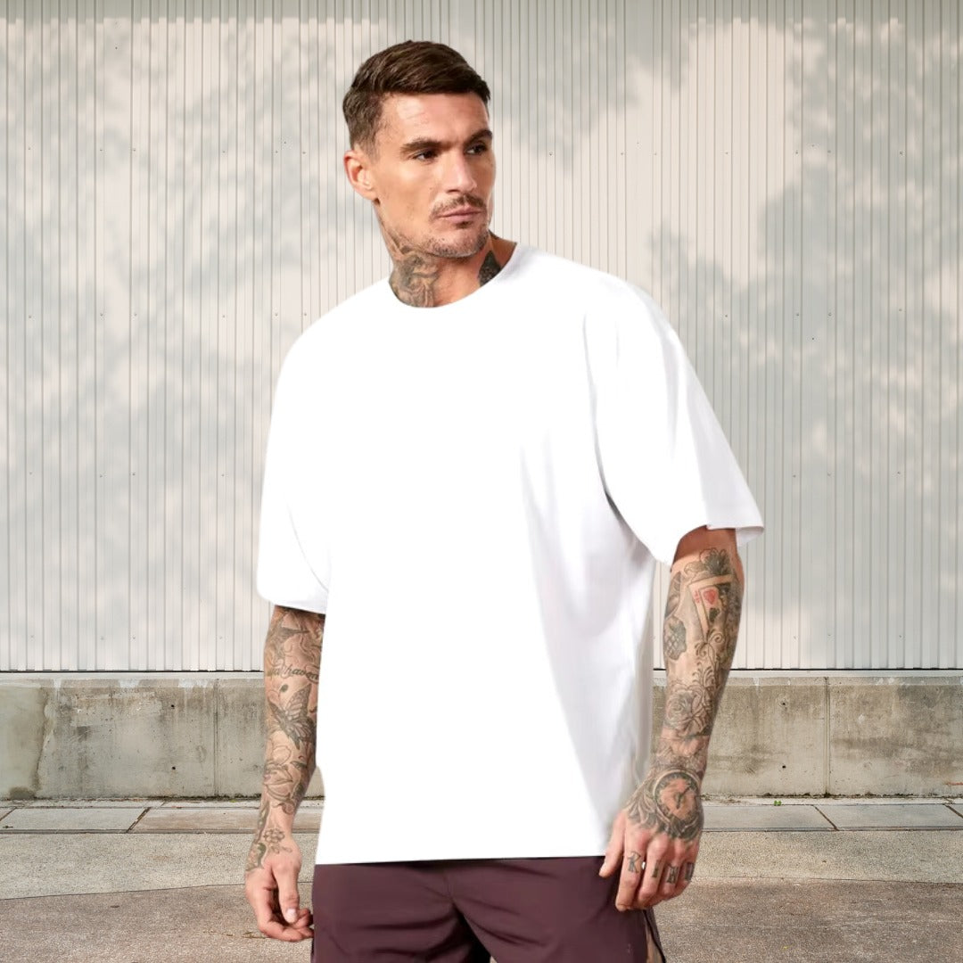 Oversized Crew Neck T Shirt - White