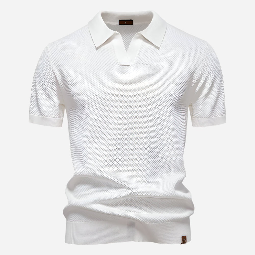 Short Sleeve Polo Shirt - White