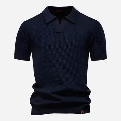 Short Sleeve Polo Shirt - Navy Blue