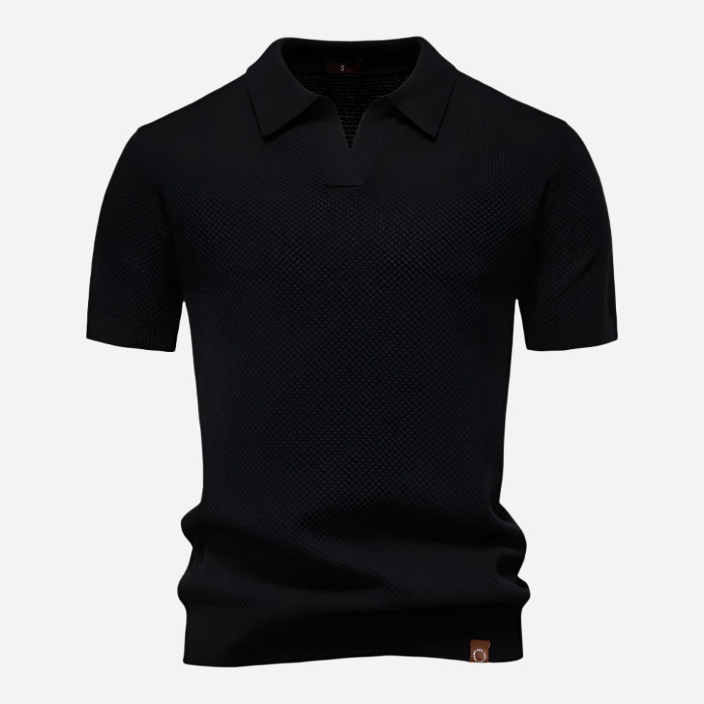 Short Sleeve Polo Shirt - Black