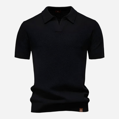 Short Sleeve Polo Shirt - Black