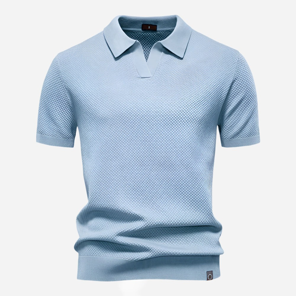 Short Sleeve Polo Shirt - Teal Blue