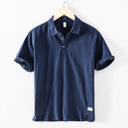 Short Sleeve Polo Shirt - Navy Blue