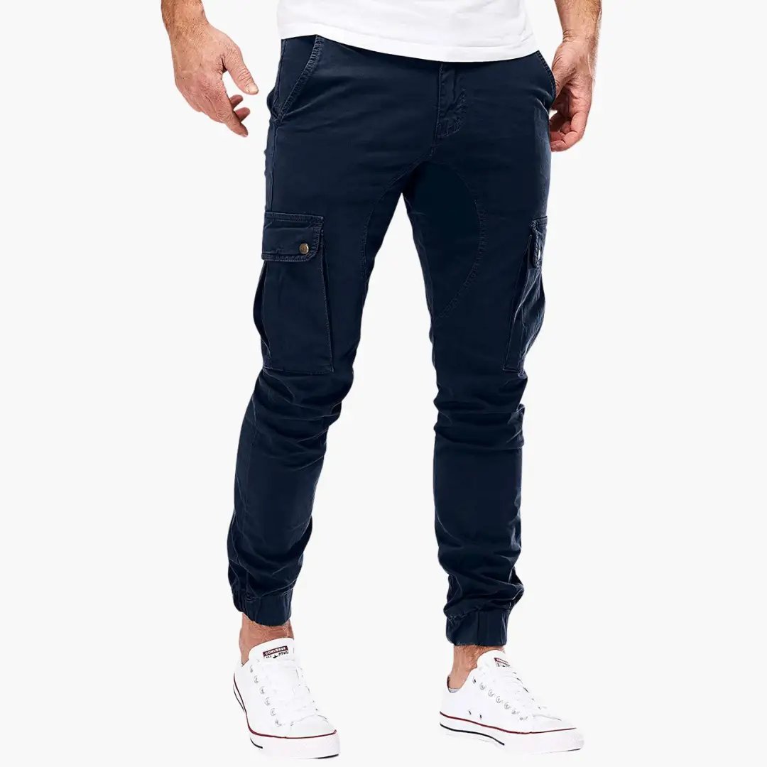 Men's Slim Cargo Joggers - Dark Blue