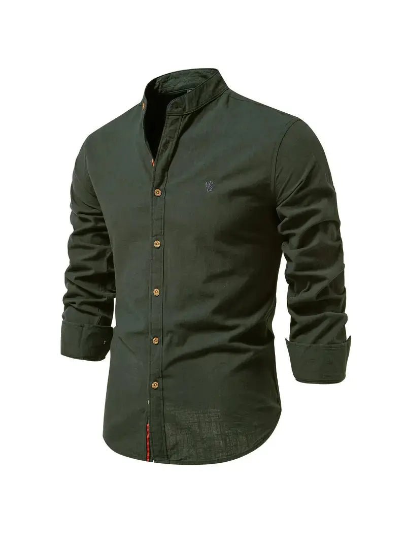 Men's Slim Fit Shirt - Army Green