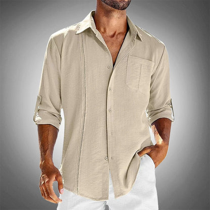 Short Sleeve Summer Shirt - Beige