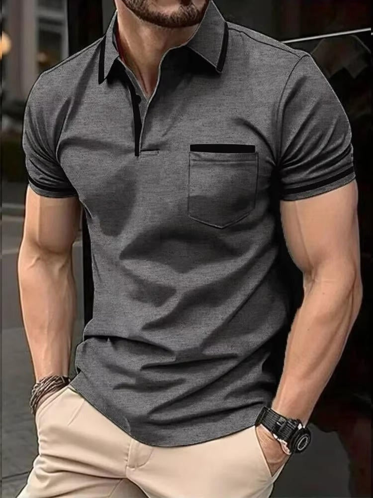 Short Sleeve Polo Shirt - Dark Gray