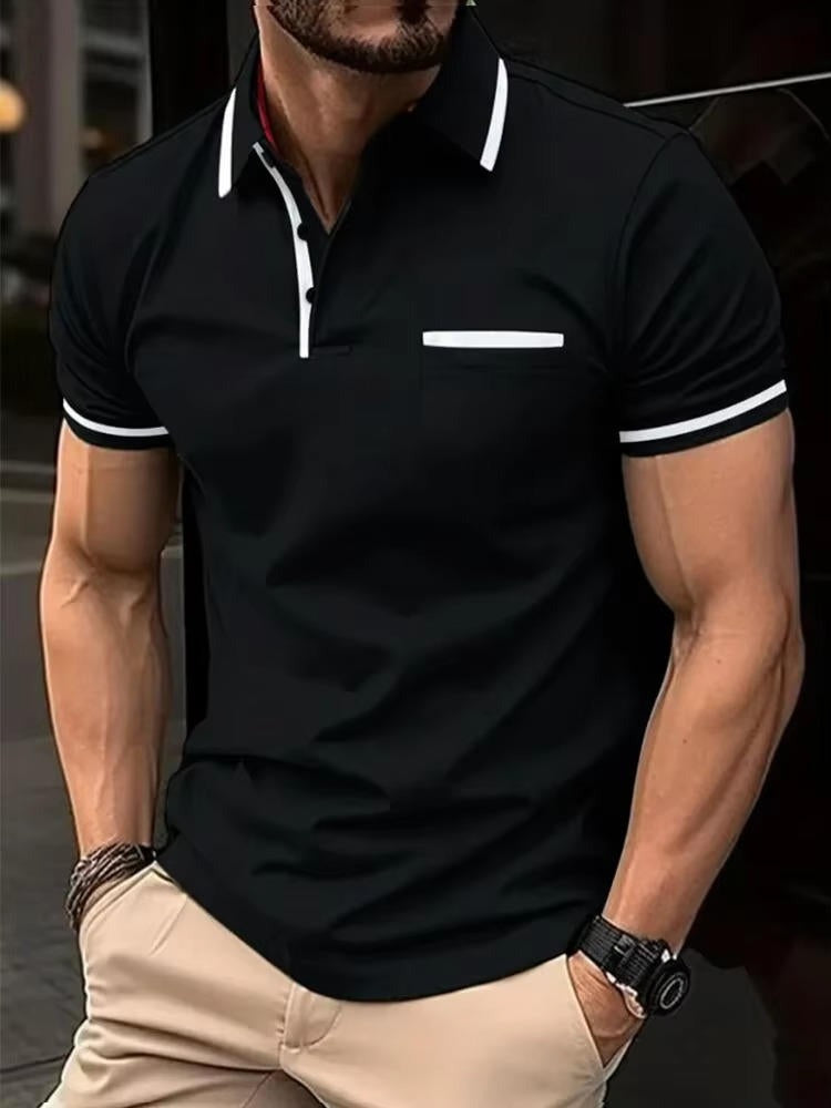 Short Sleeve Polo Shirt - Black