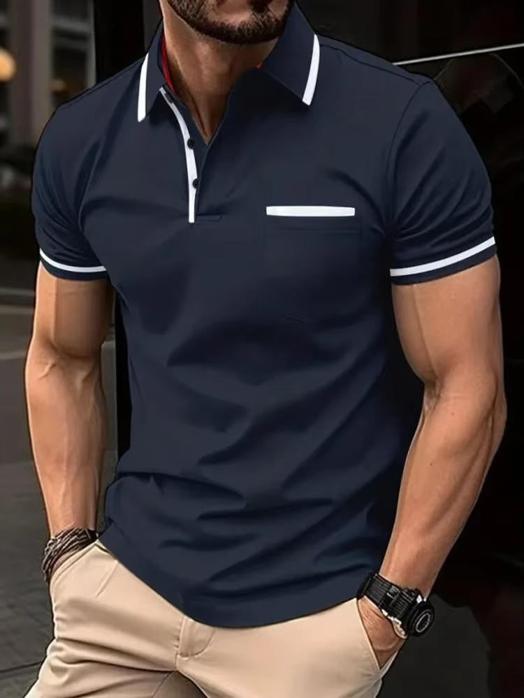 Short Sleeve Polo Shirt - Navy