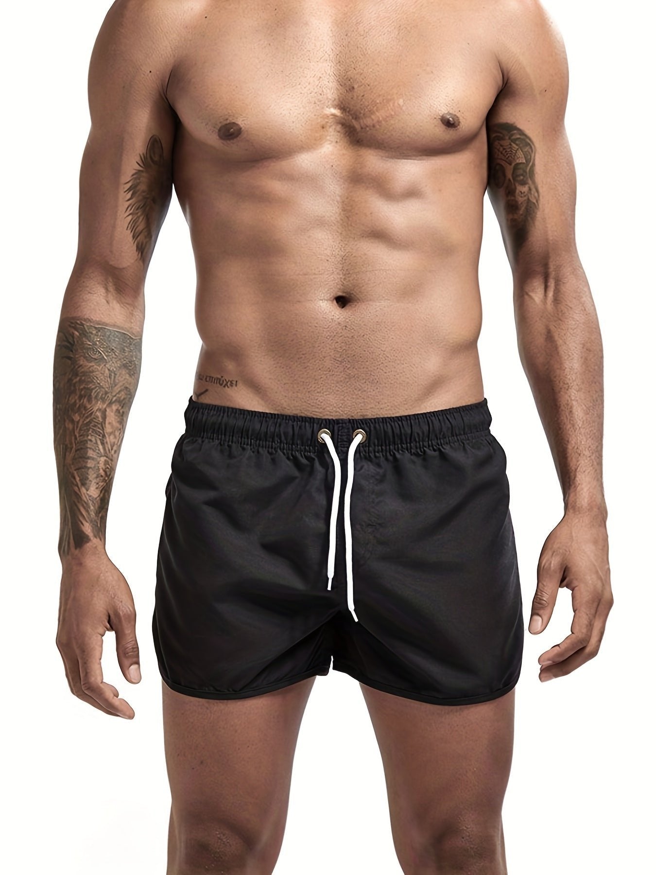 Men's Slim Board Shorts - Black