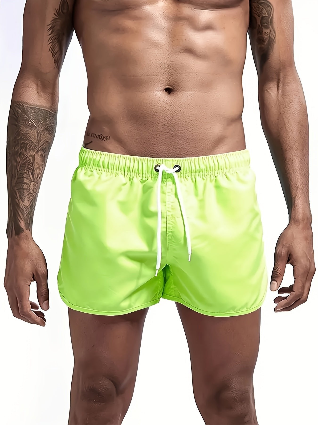 Men's Slim Board Shorts - Green