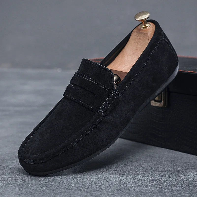Men's Suede Penny Loafers