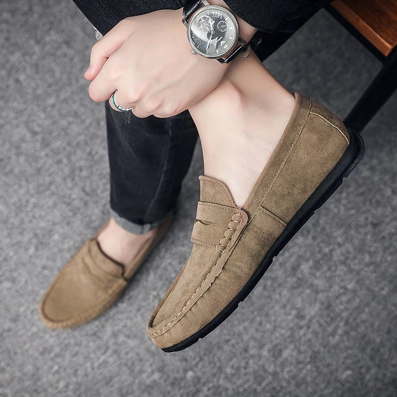 Men's Suede Penny Loafers