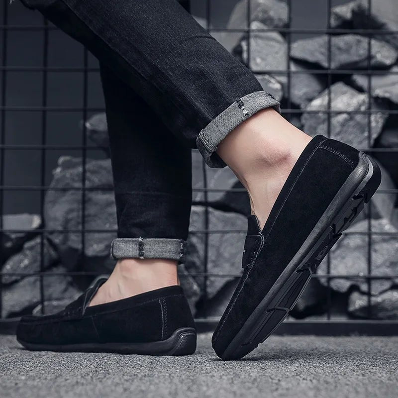 Men's Suede Penny Loafers