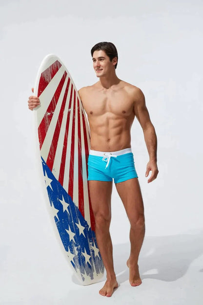 Square Cut Swim Trunks