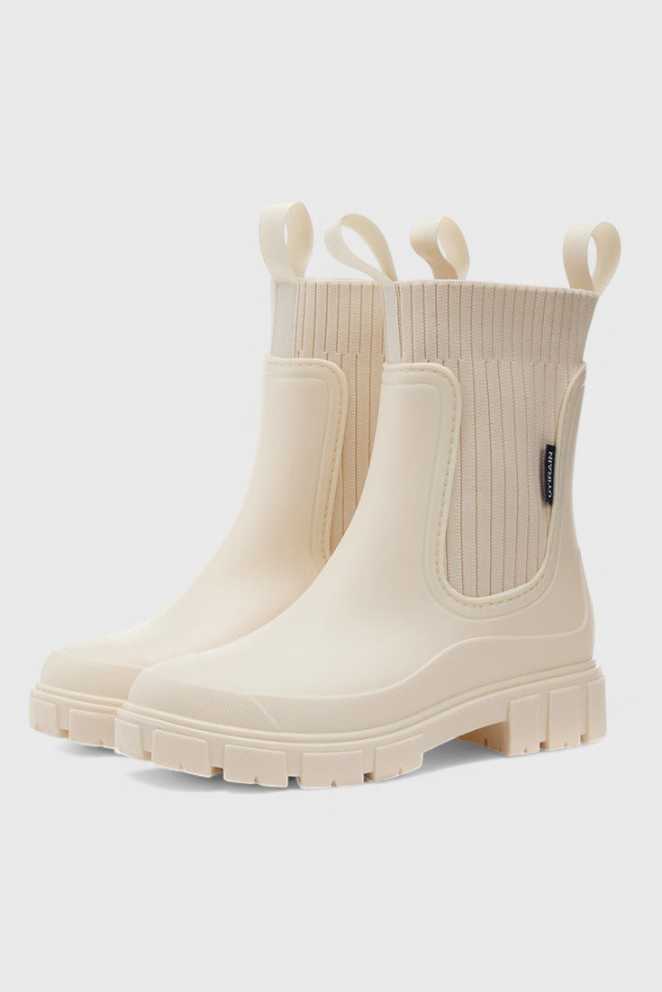Chelsea Rain Boots - Beige