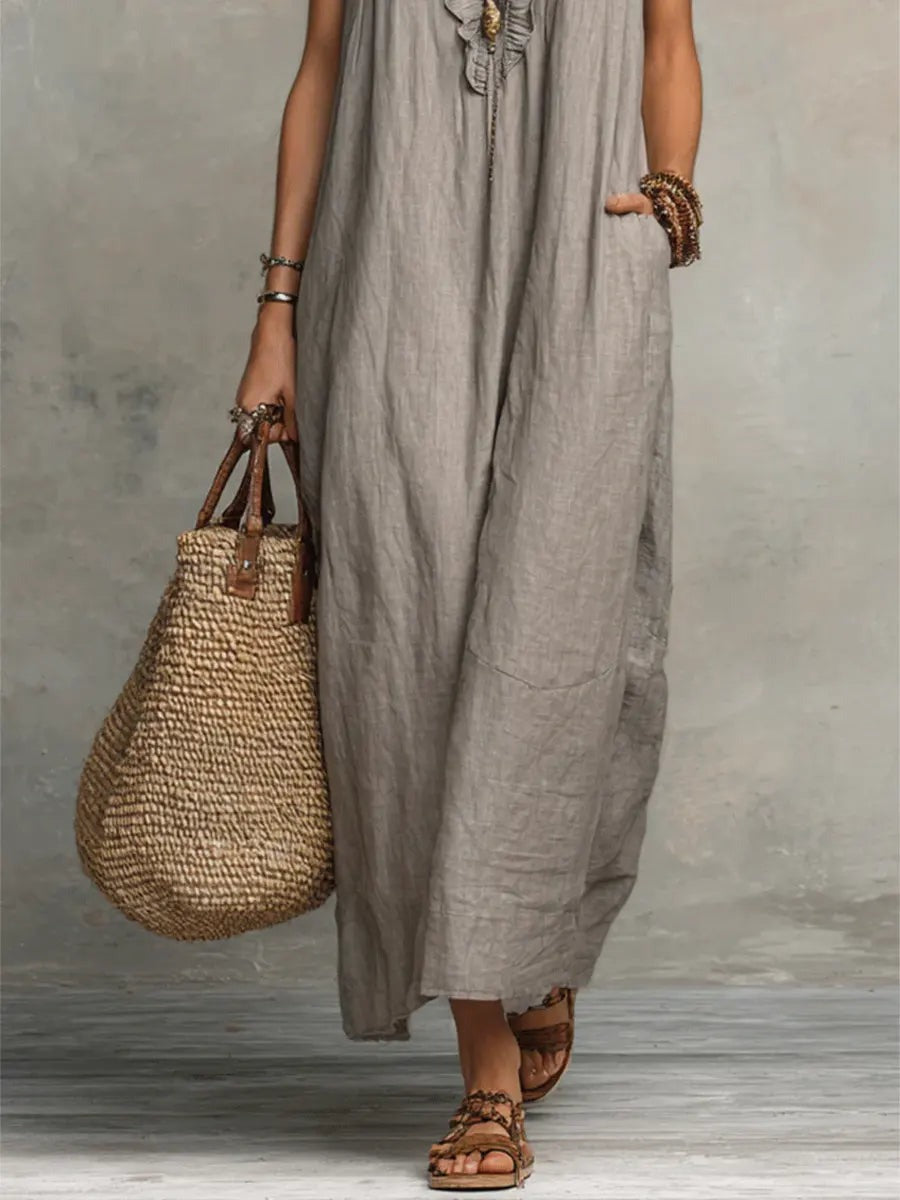 Boho Sleeveless Maxi Dress