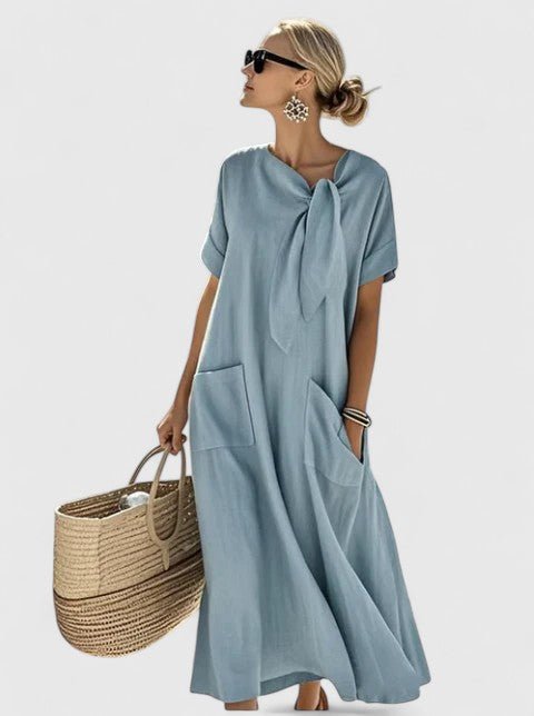 Women's Maxi Shirt Dress - Blue