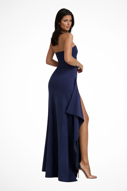 Ruched Strapless Maxi Dress