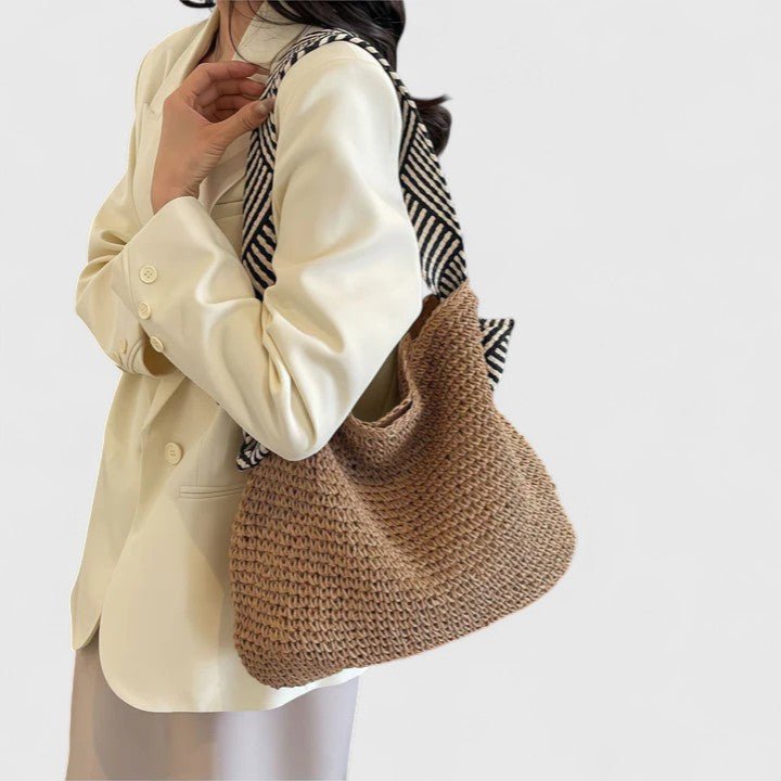 Women's Straw Beach Tote Bag