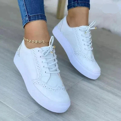 Platform Casual Sneakers - White