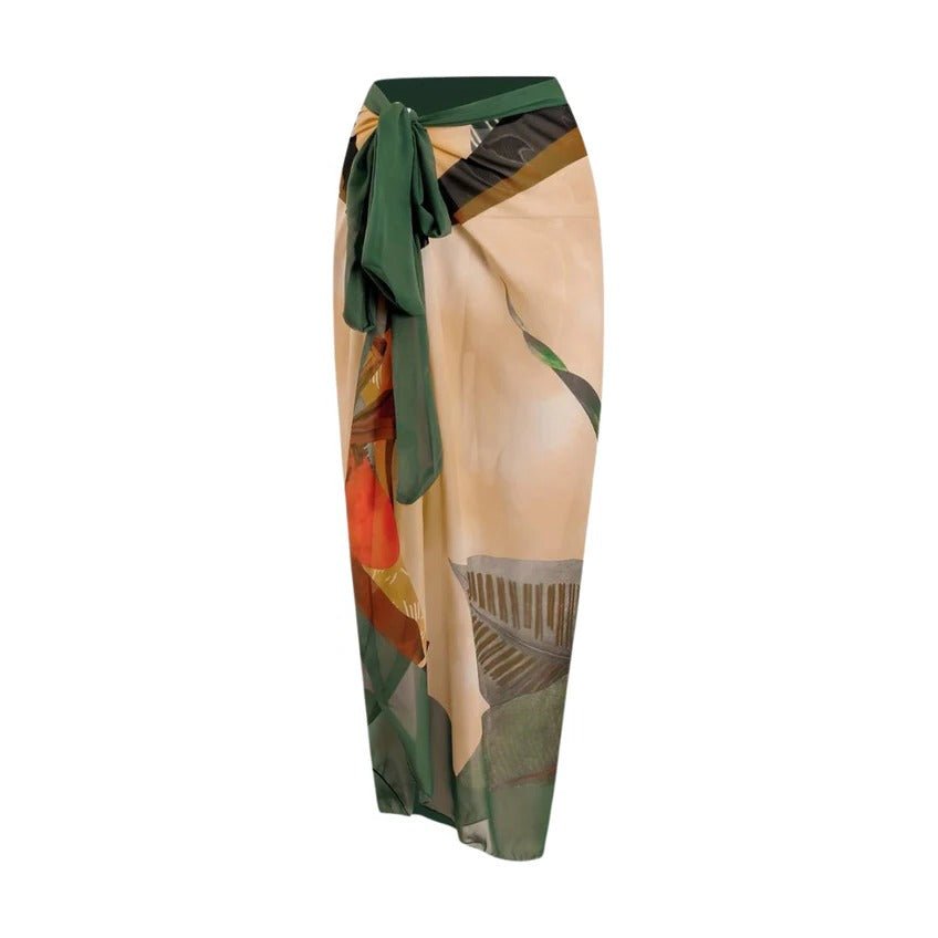 Women's Tropical Print Swimsuit Set