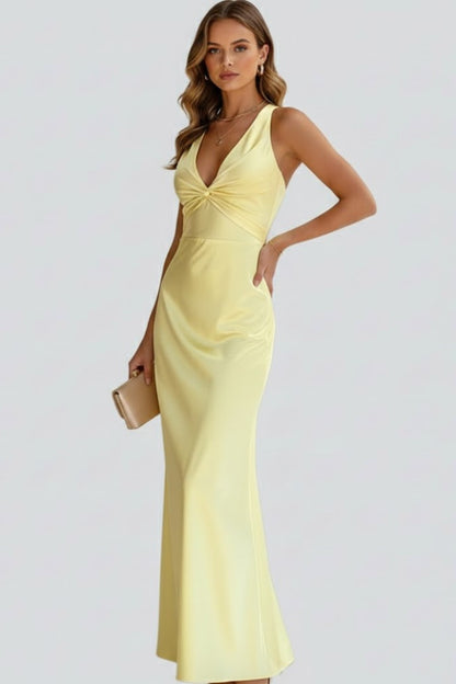 Wedding Guest Halter Maxi Dress