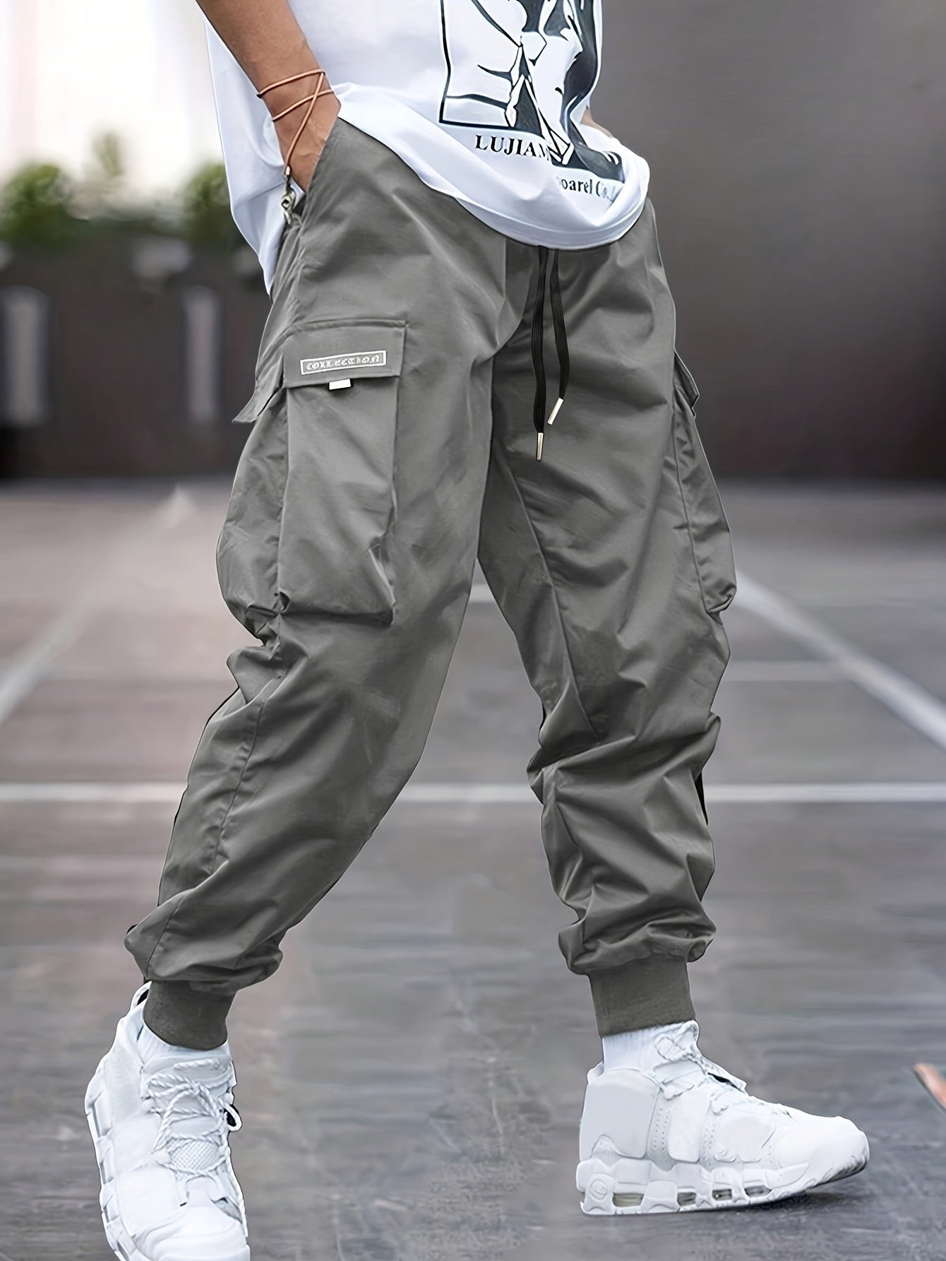 Men's Cargo Jogger Pants - Gray