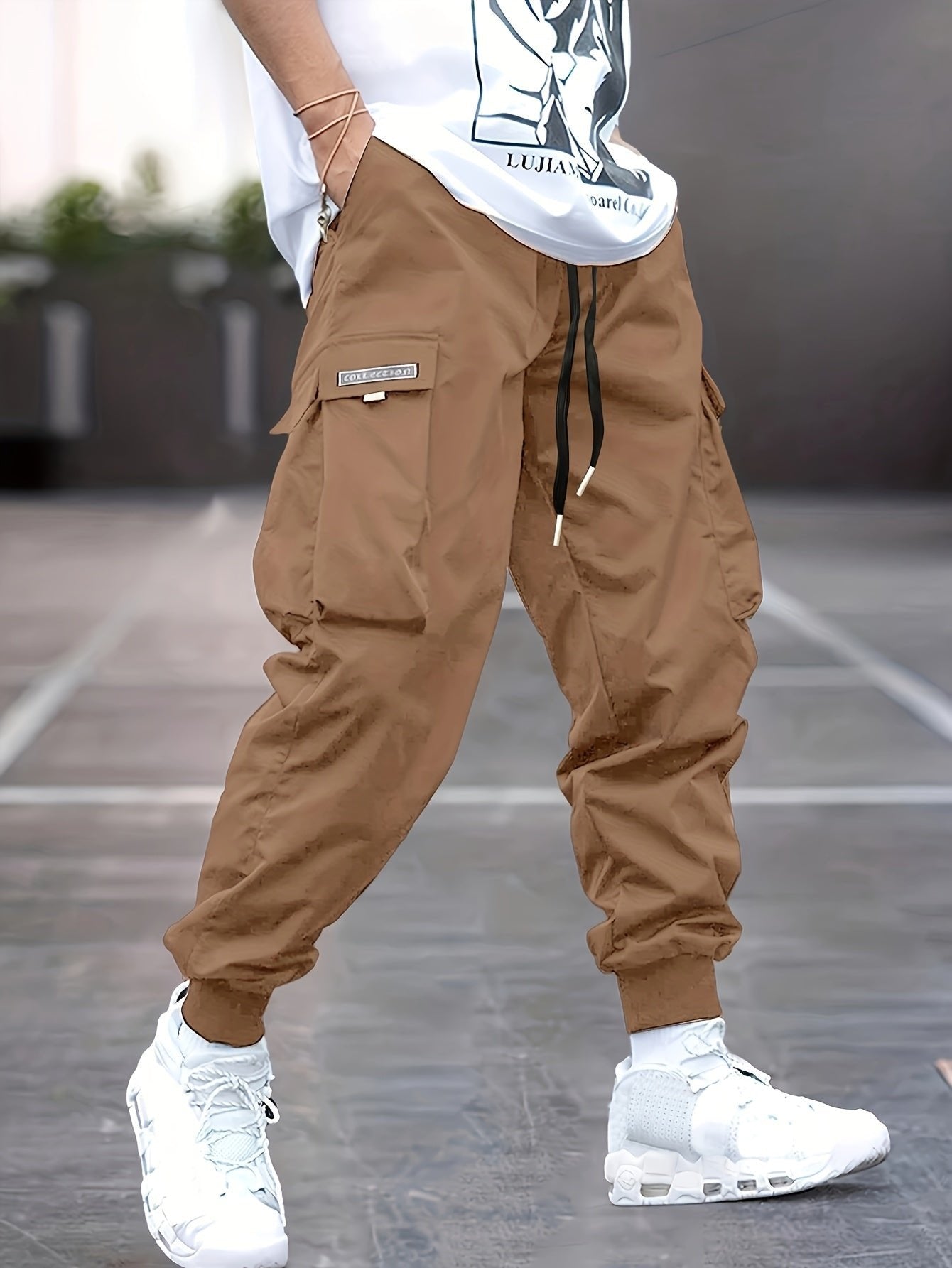 Men's Cargo Jogger Pants - Khaki