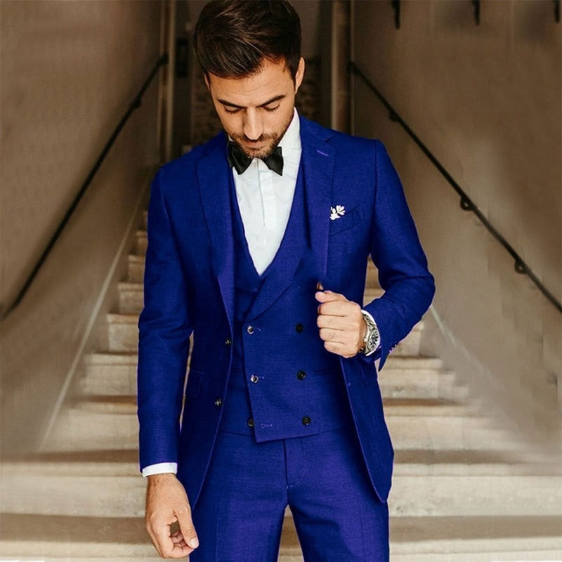 3 Piece Wedding Suit - Navy