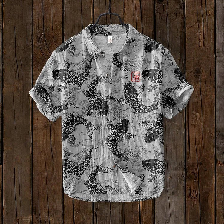 Men's Henley Shirt - Black
