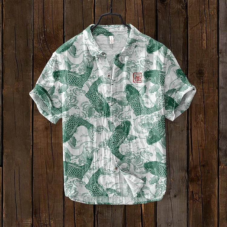 Men's Henley Shirt - Mint green