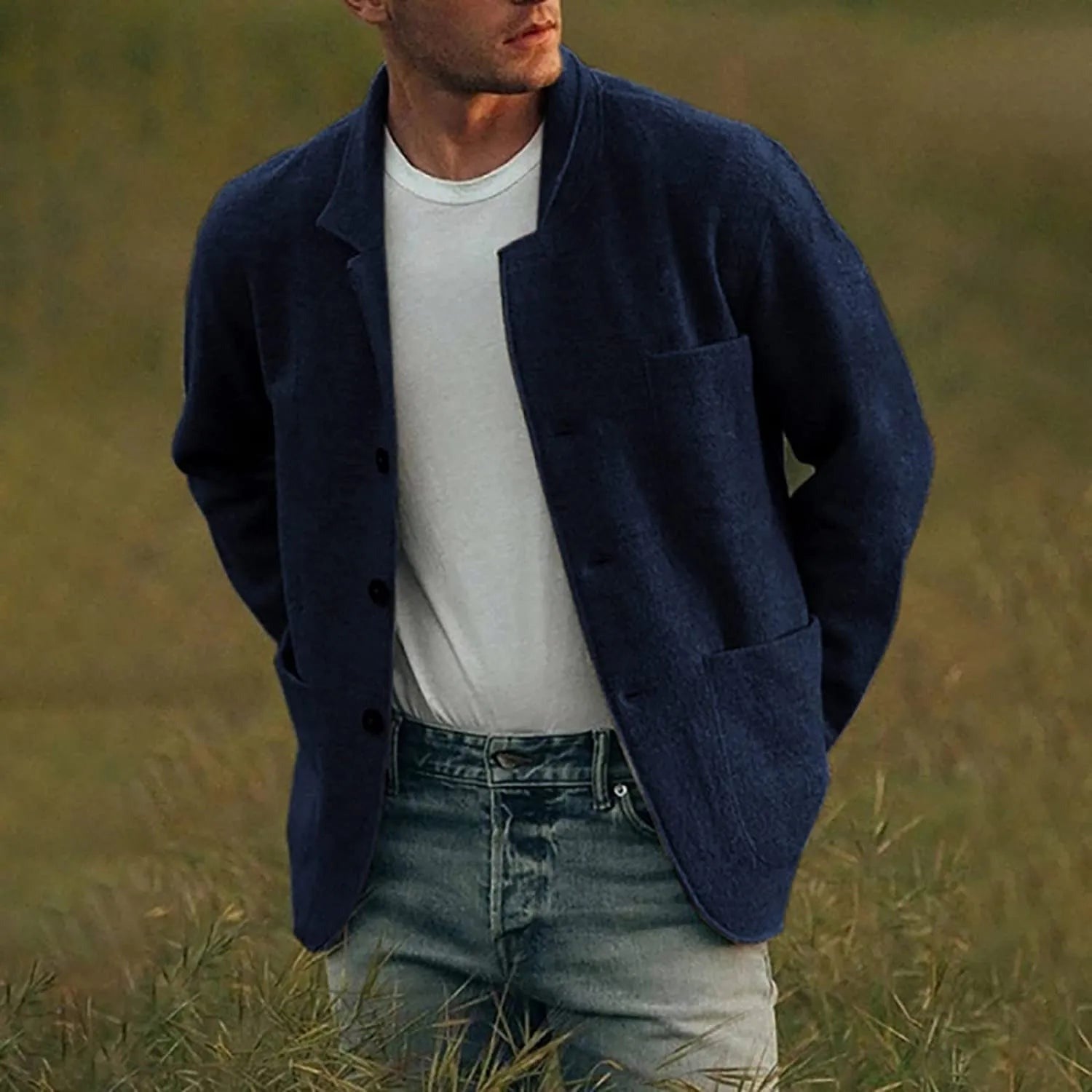 Casual Blazer Jacket - Blue