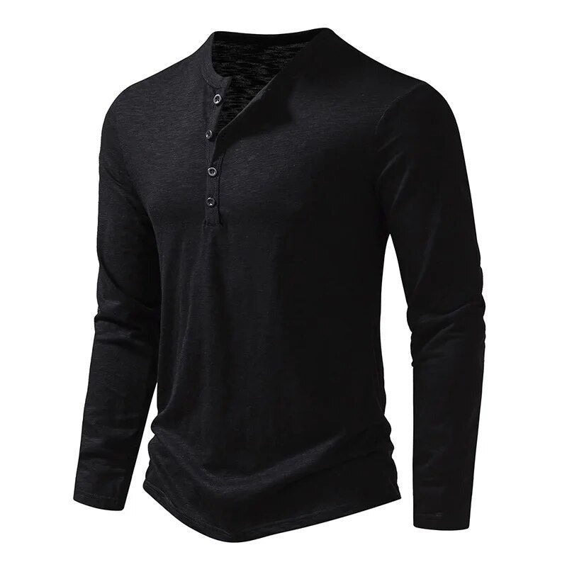 Casual Long Sleeve Shirt - Black