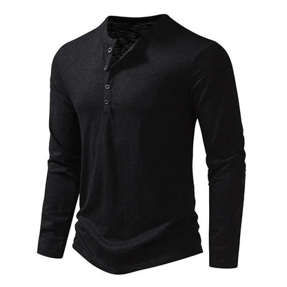 Casual Long Sleeve Shirt - Black
