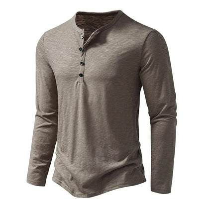Casual Long Sleeve Shirt - Beige