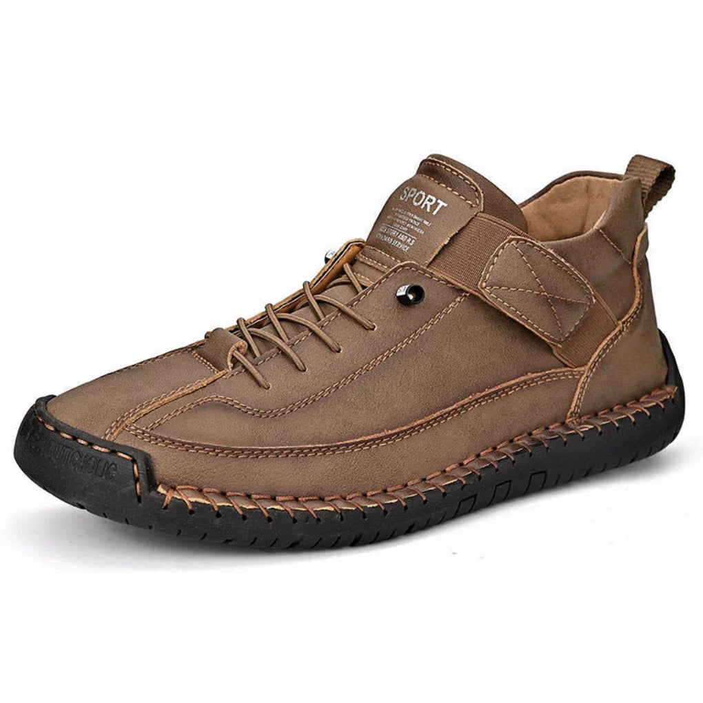 Men's Leather Sneakers - Khaki