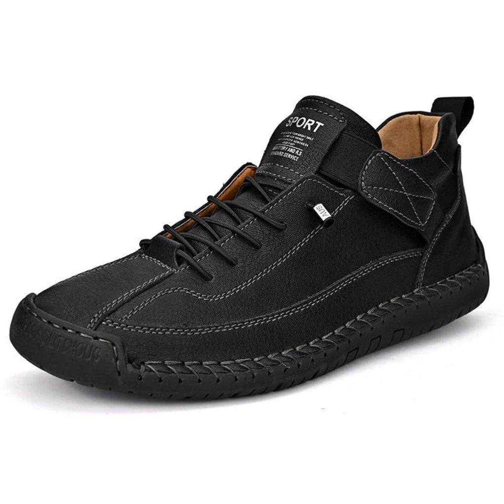 Men's Leather Sneakers - Black