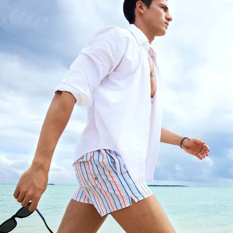 Striped Swim Trunks