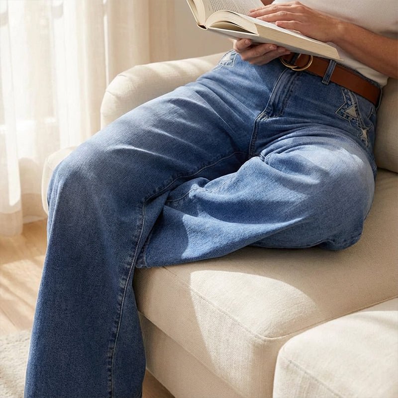 Women's High-Waisted Wide-Leg Jeans