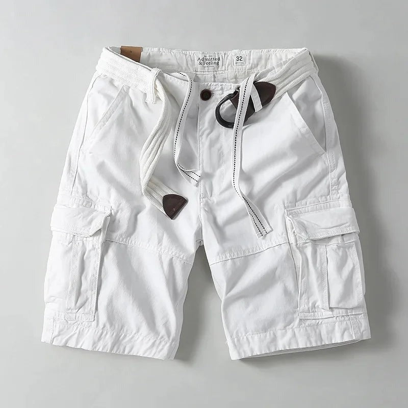 Hiking Cargo Shorts - White