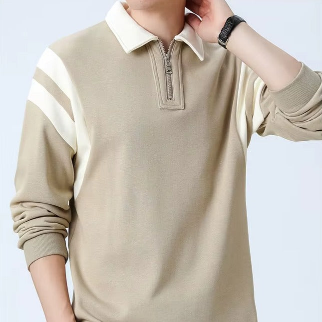Quarter Zip Polo Sweatshirt