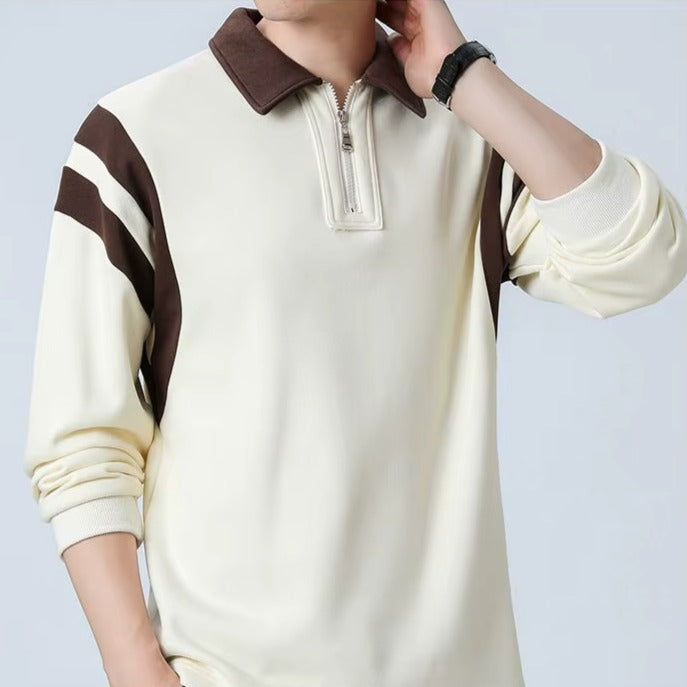 Quarter Zip Polo Sweatshirt