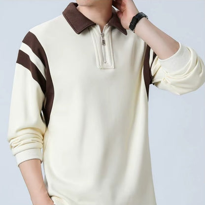 Quarter Zip Polo Sweatshirt