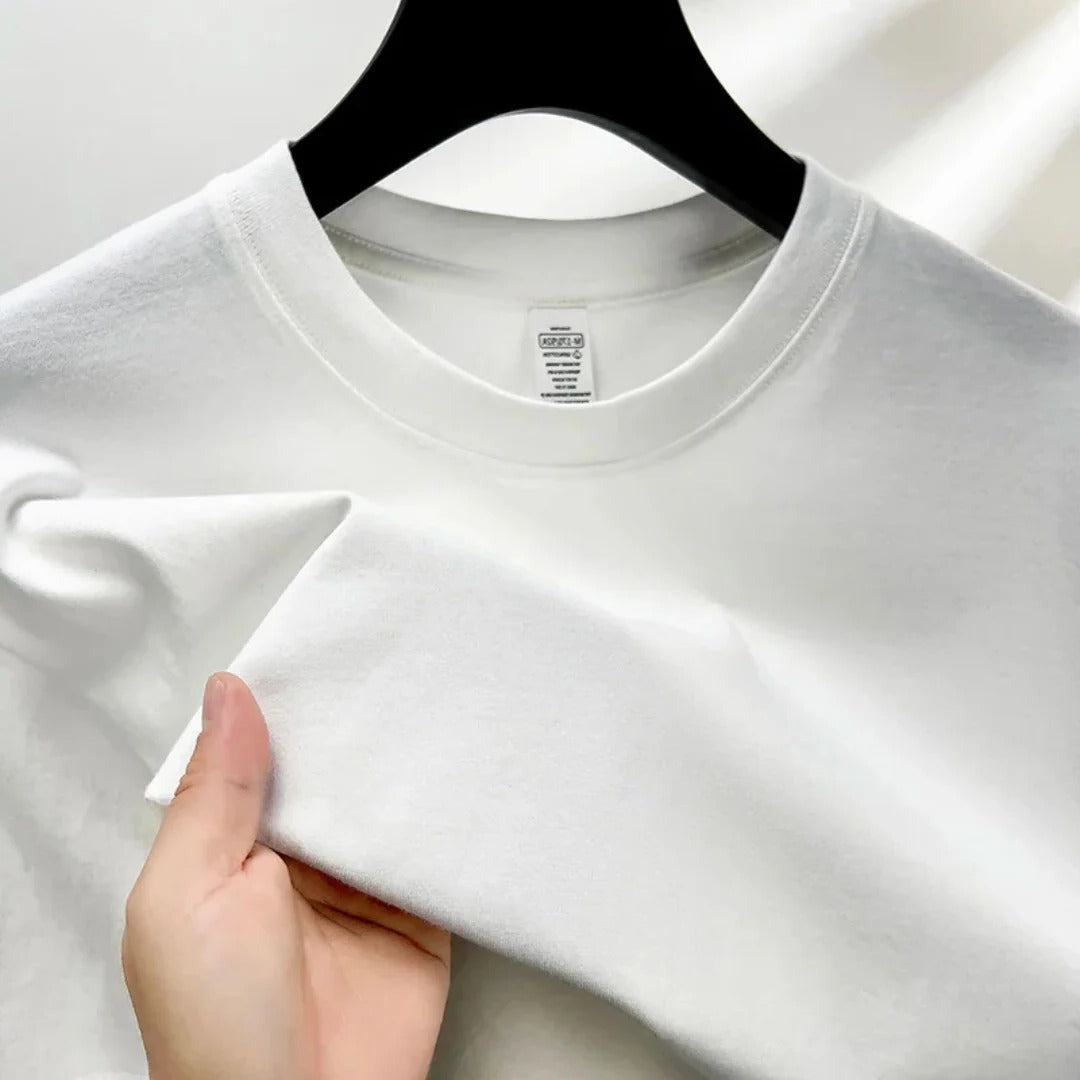 Short Sleeve Crew Neck Tee - White