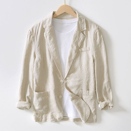 Linen Casual Blazer - Beige