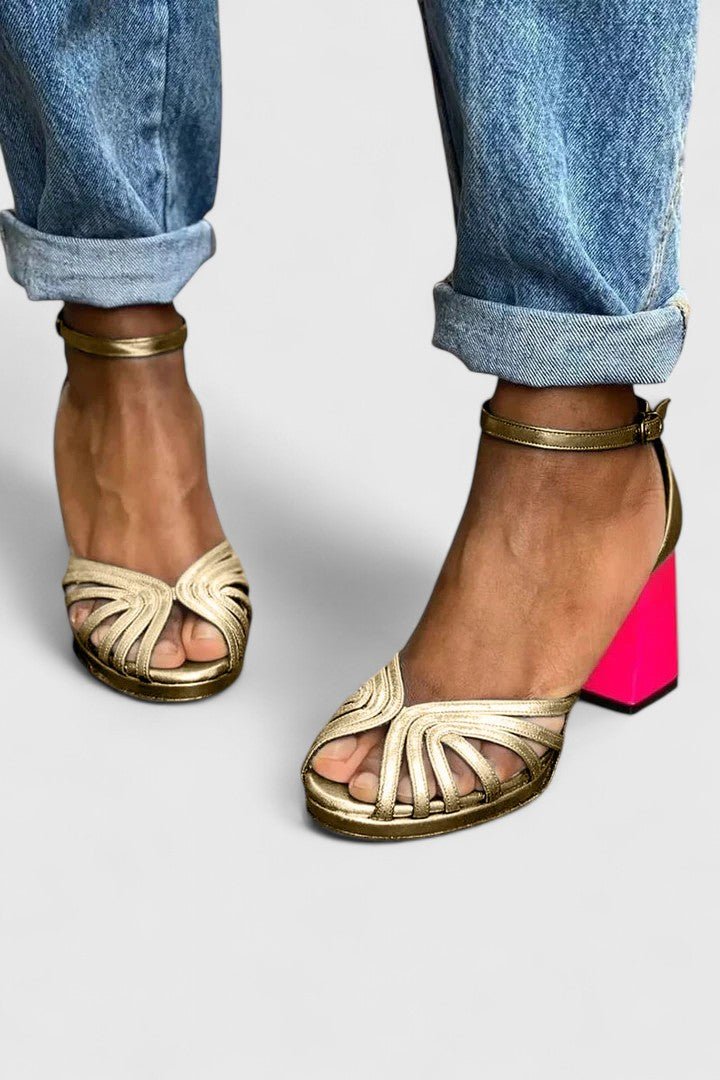Women's Block Heel Ankle-Strap Sandals