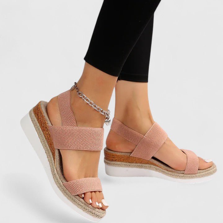 Women's Espadrille Wedge Sandals - Pink