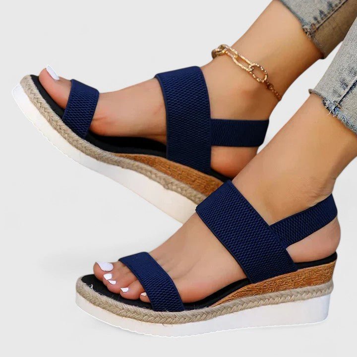 Women's Espadrille Wedge Sandals - Blue